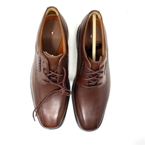 Clarks Un Kenneth Way Brown Leather Oxford - Picture 6 of 10